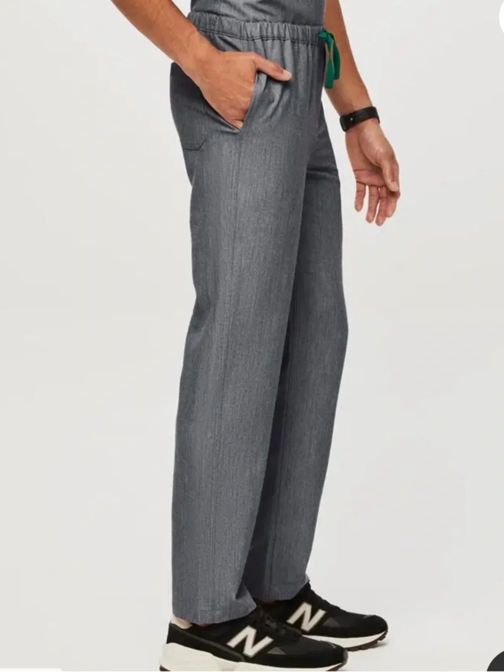 FIGS Pisco Basic Men’s Graphite Grey Scrub Pants Size Large Tall